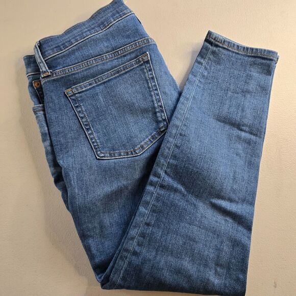 J. Crew Jeans Women's 29 Petite Blue 9" High Rise Toothpick Medium Wash - Picture 12 of 16